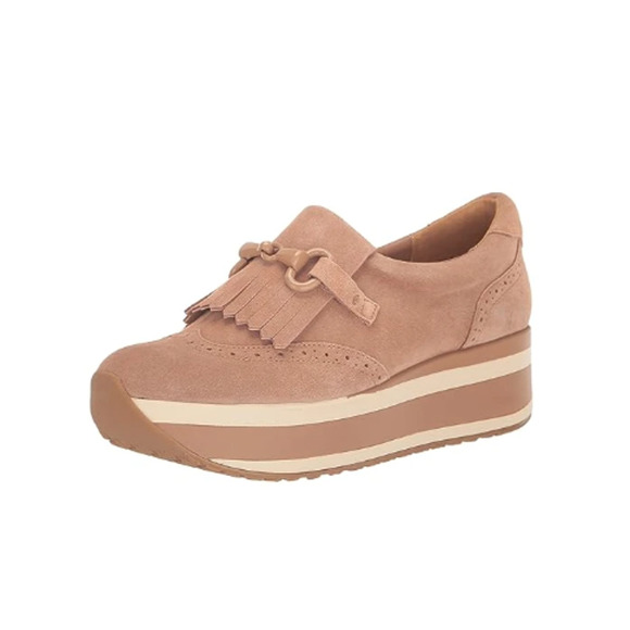Dolce Vita Women's Jhax Suede Shoe US 9 EU 39-40 Light Brown/Cream NIB - Picture 1 of 12